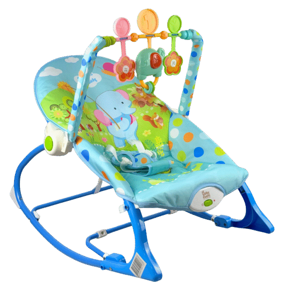 SILLA MECEDORA ROCKER ELEFANTE AZUL