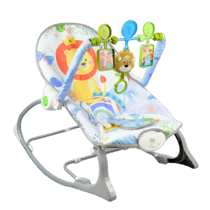 SILLA MECEDORA ROCKER LEON GRIS/BLANCO