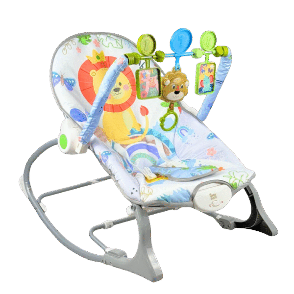 SILLA MECEDORA ROCKER LEON GRIS/BLANCO