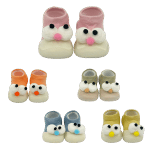 MEDIA ZAPATO CON SUELA DE SILICONA OJITOS