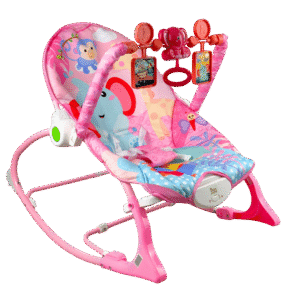 SILLA MECEDORA ROCKER ELEFANTE ROSADO