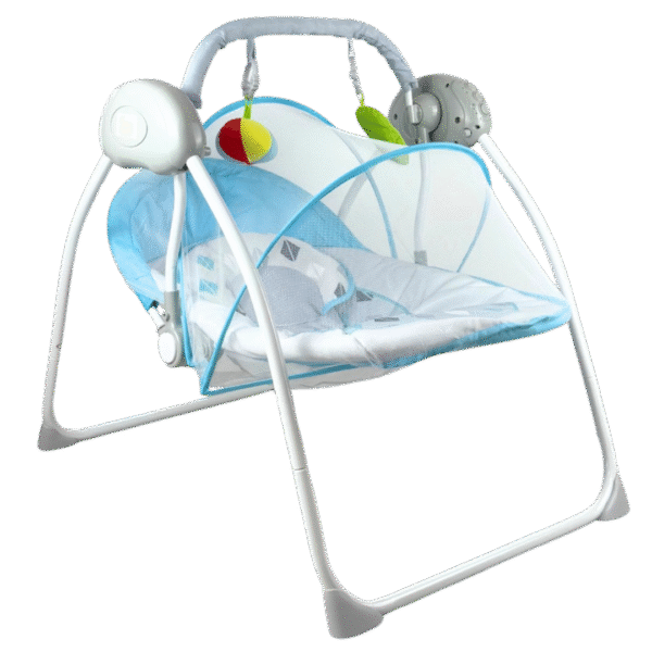 SILLA MECEDORA CON CONTROL REMOTO AZUL